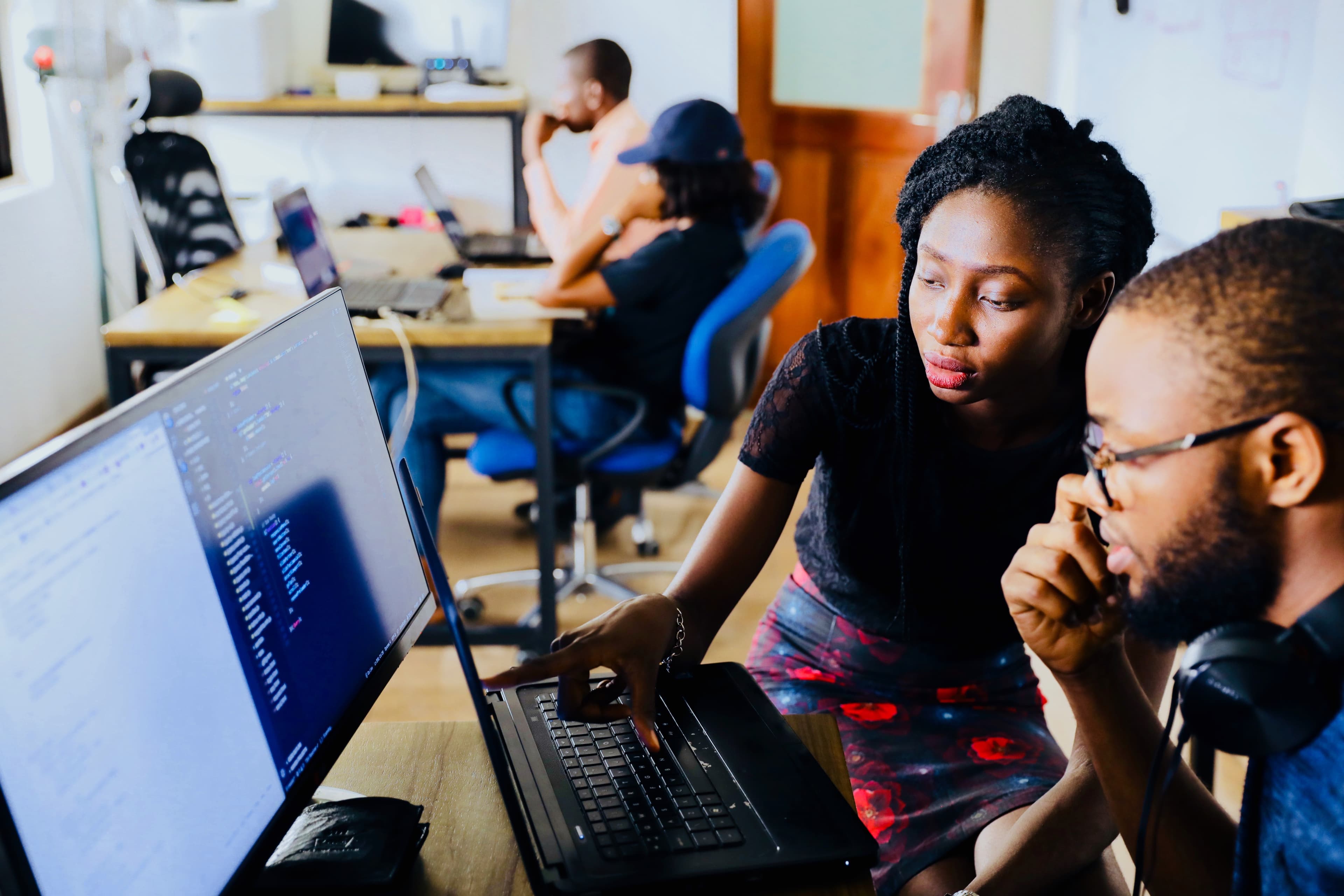 People working together in an office